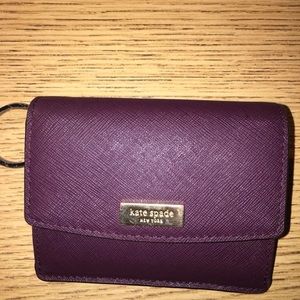 Kate Spade Petty Wallet Keychain Purple